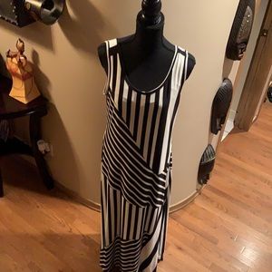 Nine West Maxi Dress Black and White SzM